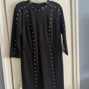 Michael Kors Black Long Sleeve Dress with Stud Details